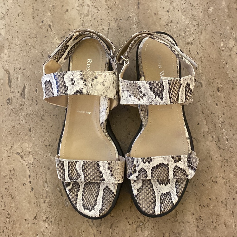 New! Beautiful, Ron White Python Print Sandal Wit… - image 3